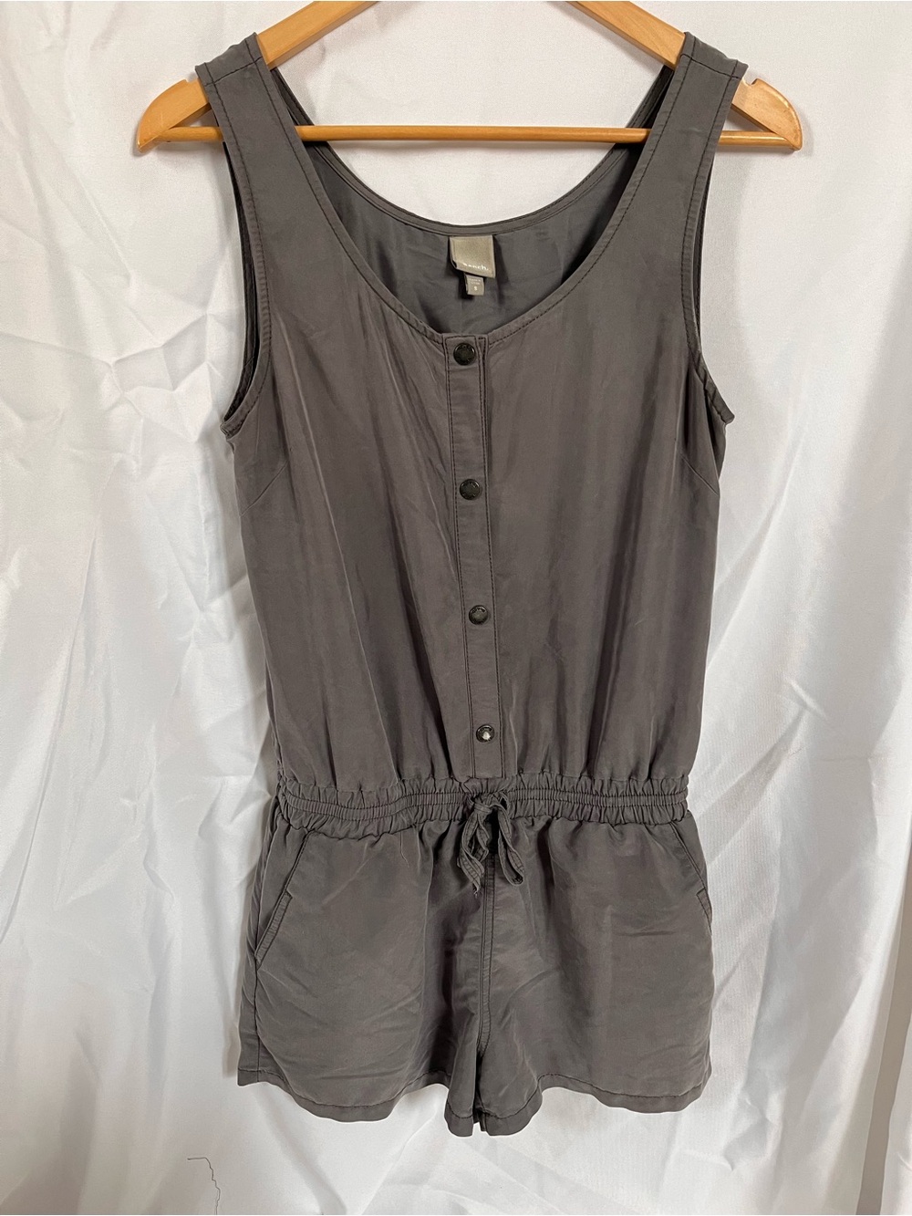 Bench Gray Sleeveless Button-Front Romper